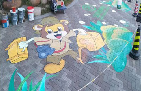 射洪夏季画地面彩绘会遇到的问题