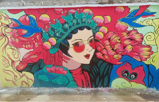 射洪墙体彩绘-网红墙