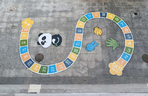 射洪地面游戏彩绘