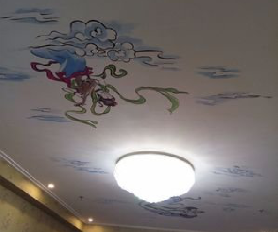 射洪如何快速绘制天花板上的手绘墙？